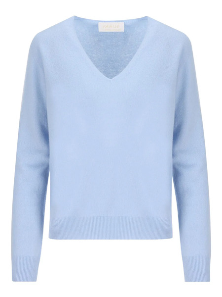  Vanisè V-neck Cashmere Sweater - Blue 