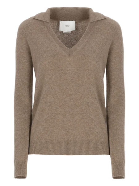  Vanisè V-neck Collared Polo Shirt - Neutrals 