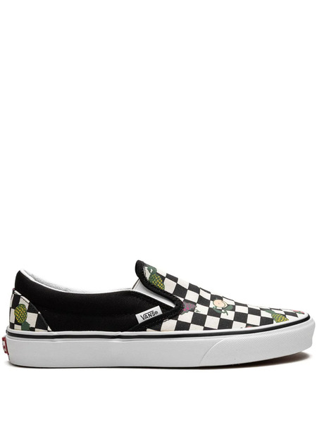  Vans Classic Slip On fruit Checkerboard Sneakers - Black 