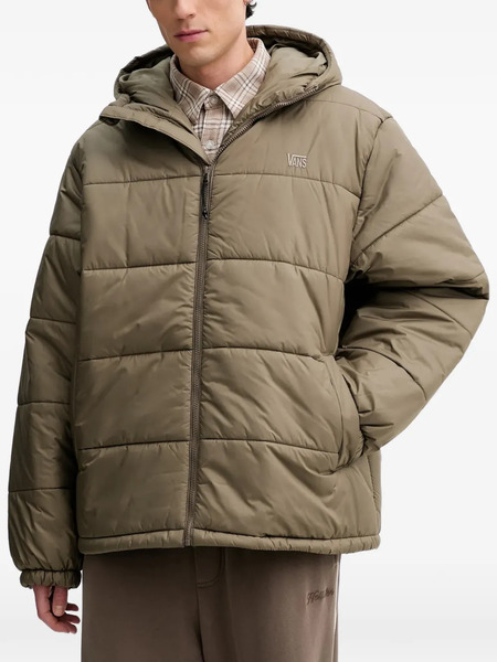  Vans Hooded Quilted Jacket - Brown 