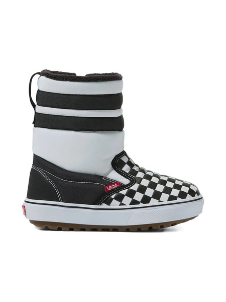  Vans Kids Checkerboard Striped Boots - White 