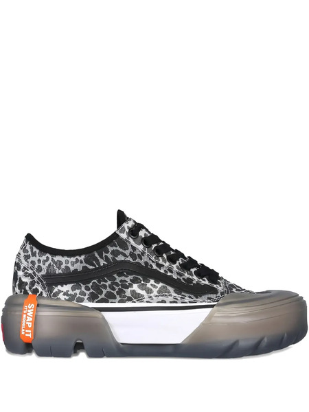  Vans Leopard Print Platform Trainers - Grey 
