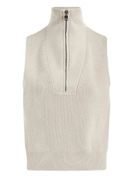 Varley Half-zip Sleeveless Knitted Top - Neutrals 