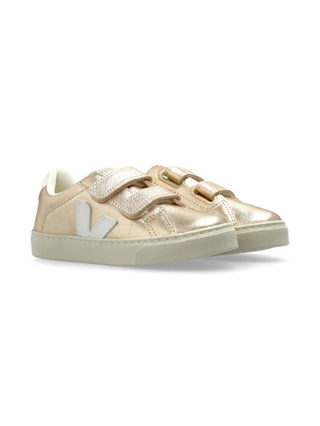  Veja Kids Logo-patch Sneakers - Gold 