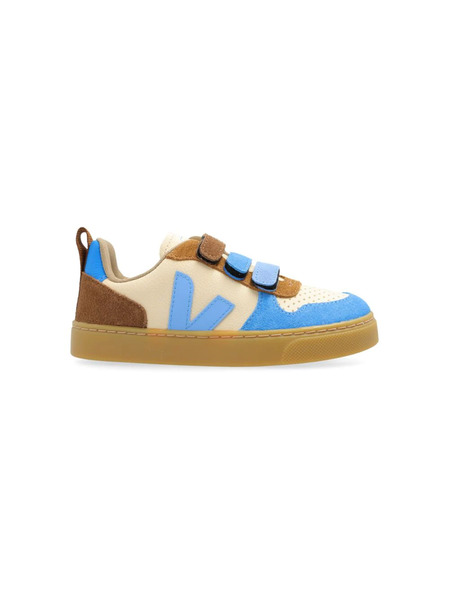  Veja Kids V-10 Leather Sneakers - Blue 