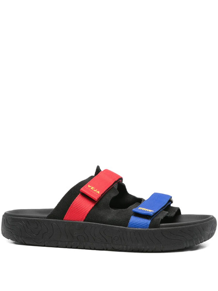  Veja Suede Double-strap Sandals - Black 