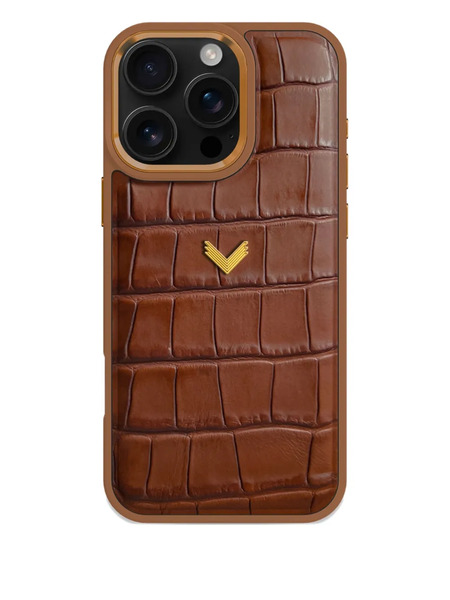  Velante Leather Iphone 16 Pro Max Phone Case - Brown 