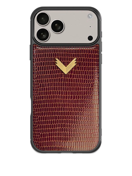  Velante Leather-textured Iphone 17 Pro Max Phone Case - Brown 