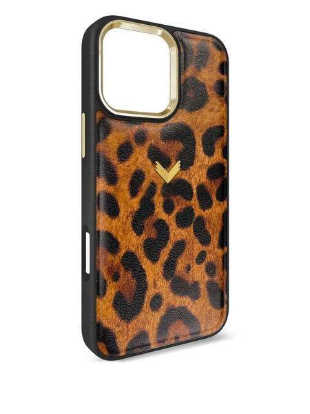  Velante Leopard-print Iphone 16 Pro Phone Case - Brown 