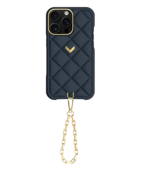  Velante Quilted Leather Iphone Case - Black 