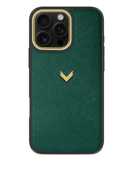  Velante Saffiano Leather Iphone 16 Pro Max Phone Case - Green 