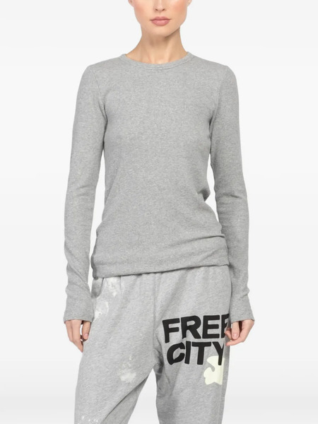  Velvet Long Sleeve Sweater - Grey 