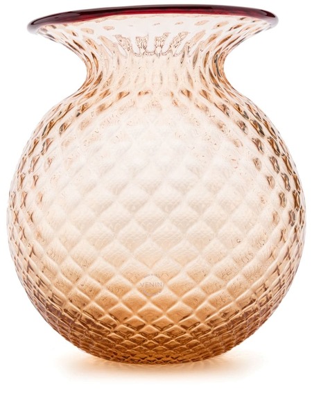  Venini Balloton Fiori Glass Vase - Neutrals 