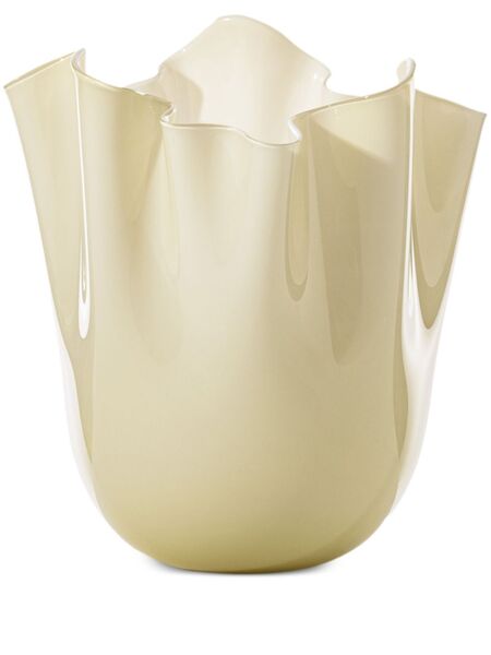  Venini Fazzoletto Vase (13.5cm X 13.5cm) - Neutrals 