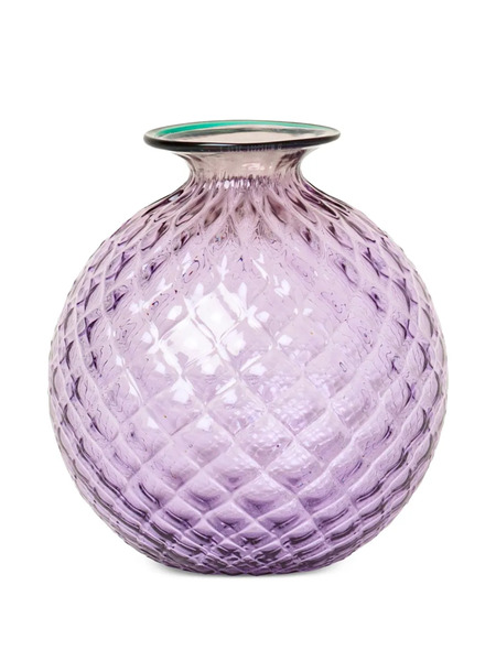  Venini Monofiore Balloton Diamond-pattern Vase - Purple 