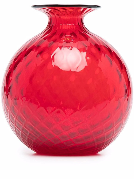  Venini Monofiori Balloton Glass Vase - Red 