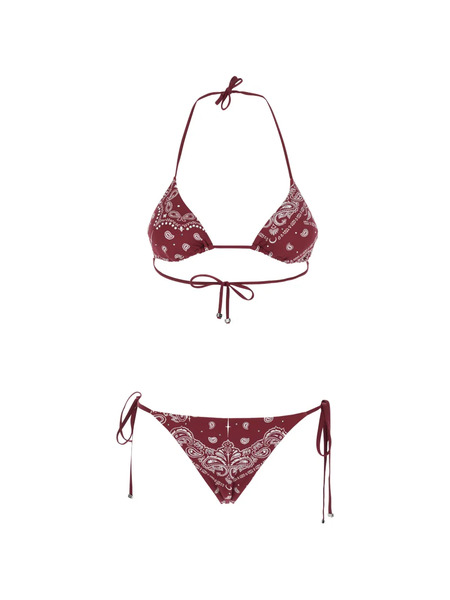 Venuja Printed Embellished Bikini - Red 