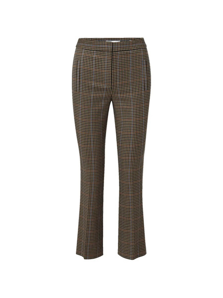  Veronica Beard Arte Checked Trousers - Brown 