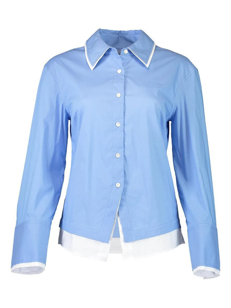  Veronica Beard Bonnie Collared Shirt - Blue 