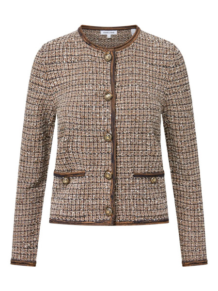  Veronica Beard Brisa Tweed Button-front Jacket - Brown 