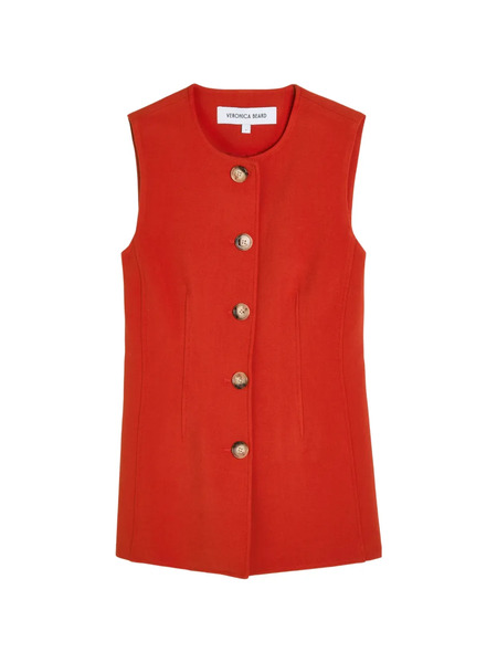  Veronica Beard Button-up Waistcoat - Red 