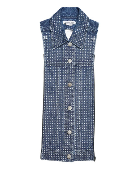  Veronica Beard Buttoned Embellished Tie - Blue 