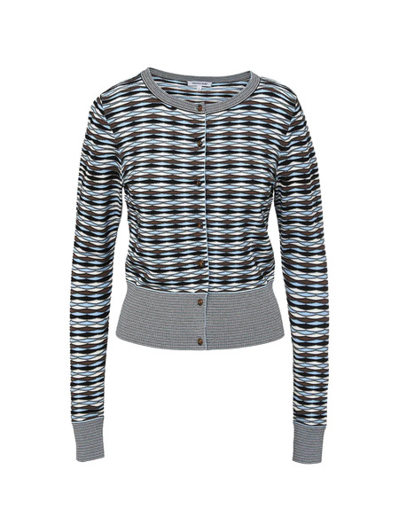  Veronica Beard Cambria Striped Cardigan - Black 