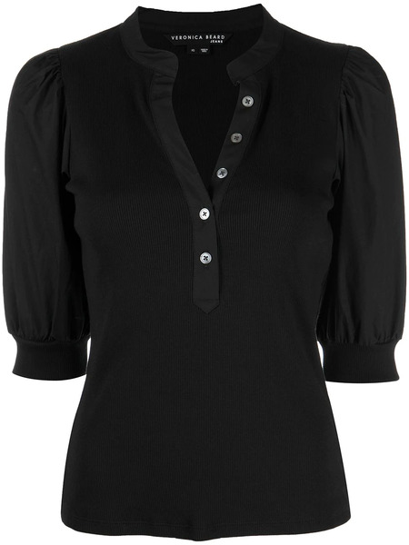  Veronica Beard Coralee Button-up Top - Black 