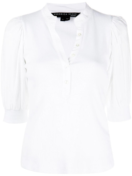  Veronica Beard Coralee Button-up Top - White 