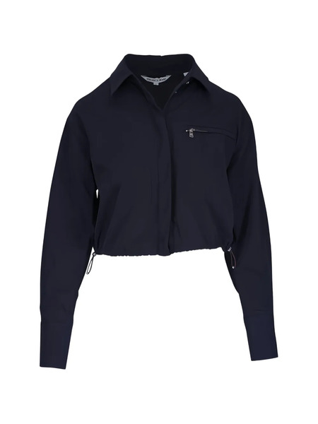  Veronica Beard Drawstring Collection Shirt - Blue 