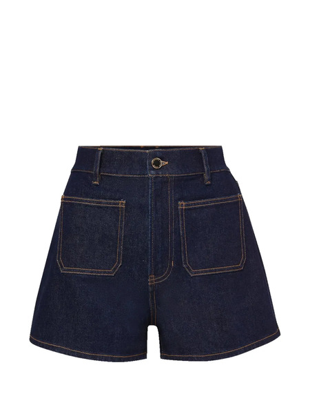  Veronica Beard Elijah Button-fastening Shorts - Blue 