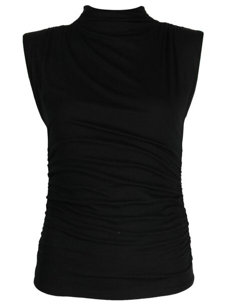  Veronica Beard Lossa Draped Top - Black 