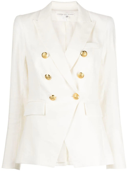  Veronica Beard Miller Double-breasted Blazer - White 