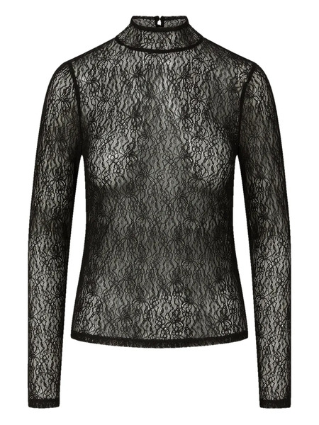  Veronica Beard Nate Lace Top - Black 