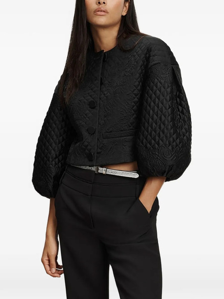  Veronica Beard Quilted-pattern Jacket - Black 