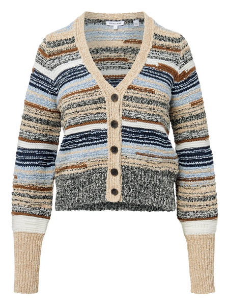  Veronica Beard Striped Button-closure Cardigan - Neutrals 