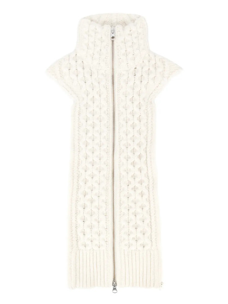  Veronica Beard Upstate Dickey Cable Knit Layer - White 