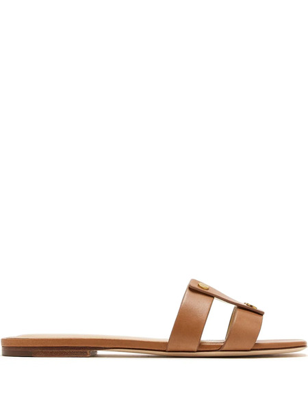  Veronica Beard Via Slide Sandals - Brown 