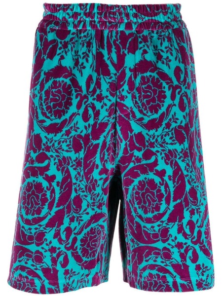  Versace Abstract Pattern Bermuda Shorts - Blue 