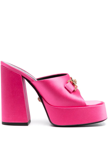  Versace Aevitas Satin Platform Sandals - Pink 