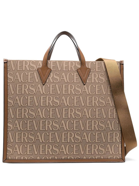  Versace Versace Allover Tote Bag - Brown 