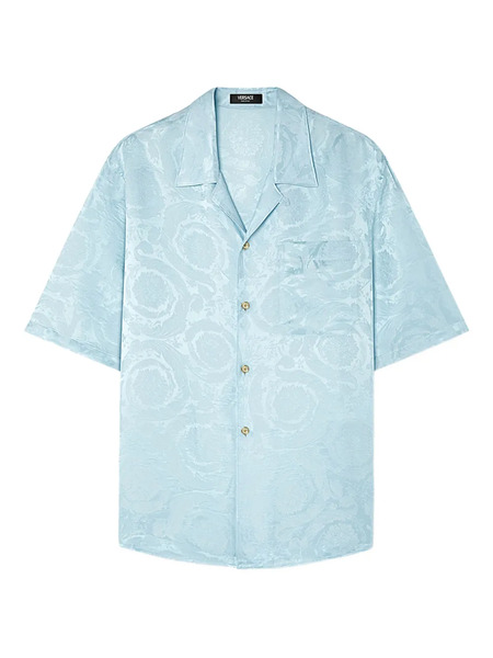  Versace Barocco Jacquard Shirt - Blue 