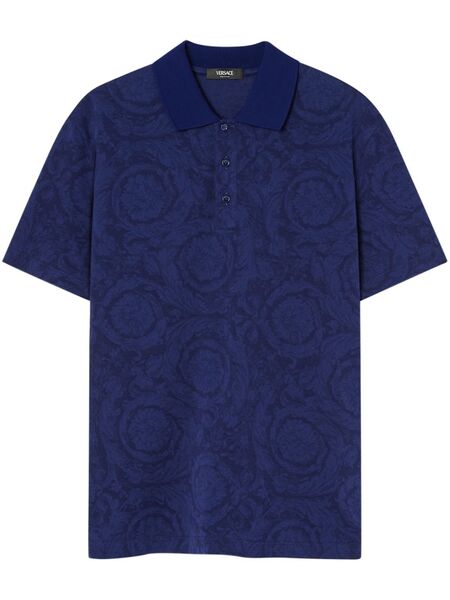  Versace Barocco Polo Shirt - Blue 