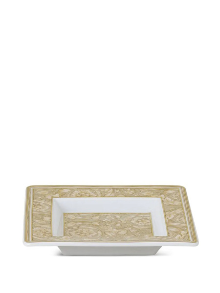  Versace Barocco-print Square Tray (14cm) - Neutrals 