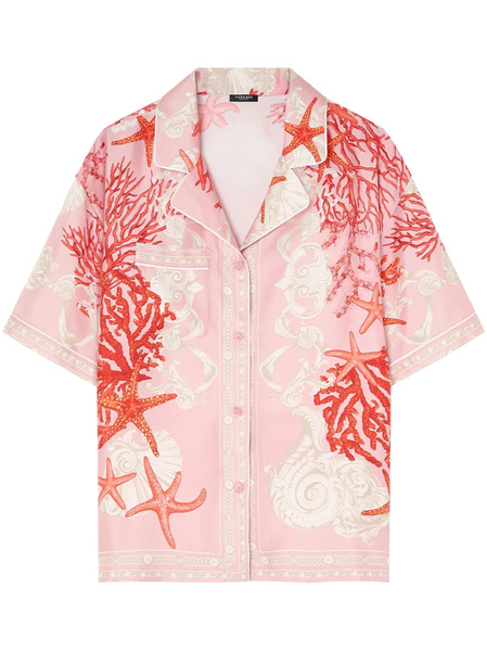  Versace Barocco Sea Silk Shirt - Pink 