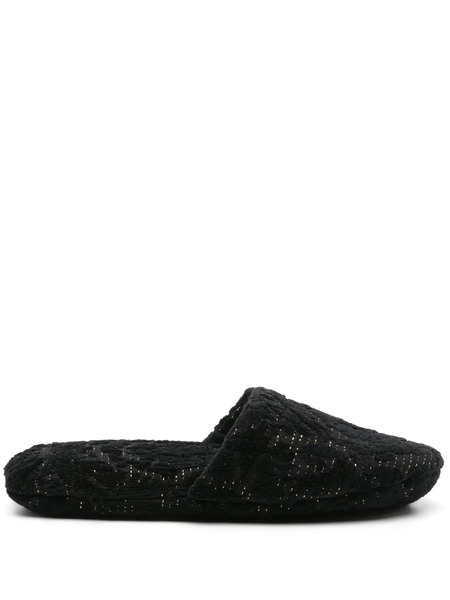  Versace Barocco Slippers - Black 