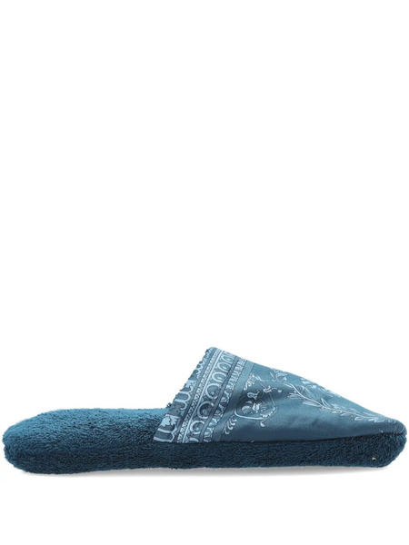  Versace Baroque-print Slippers - Blue 