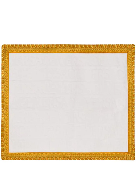  Versace Baroque-print Trim Bath Mat - White 