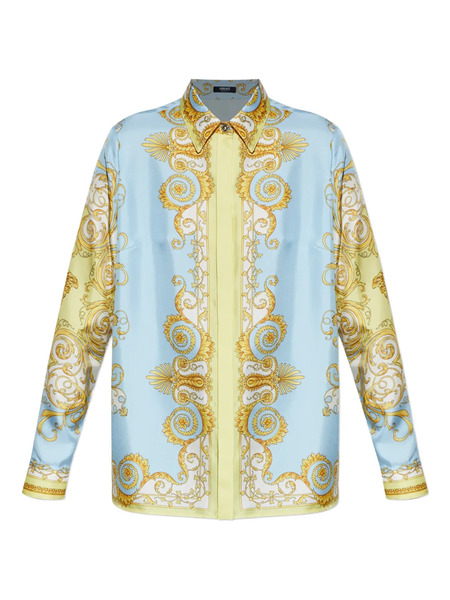  Versace Baroque-printed Shirt - Blue 