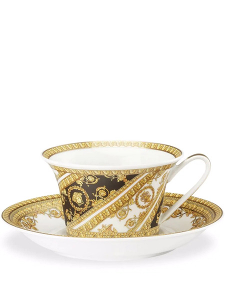  Versace Baroque Teacup And Saucer - White 